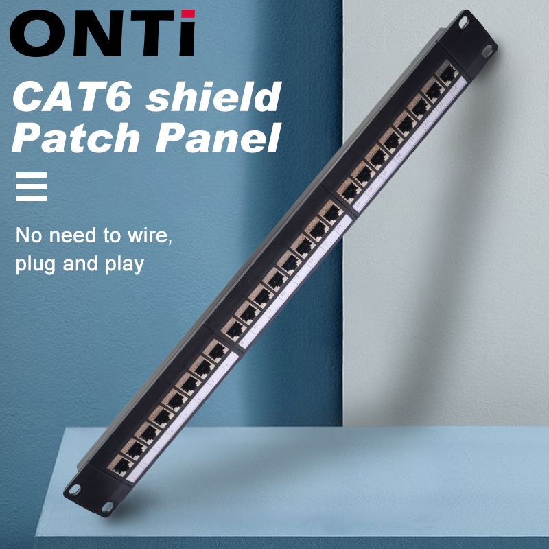 Patch Panel Cat6 - أونتي 19in 1U رف 24 ميناء