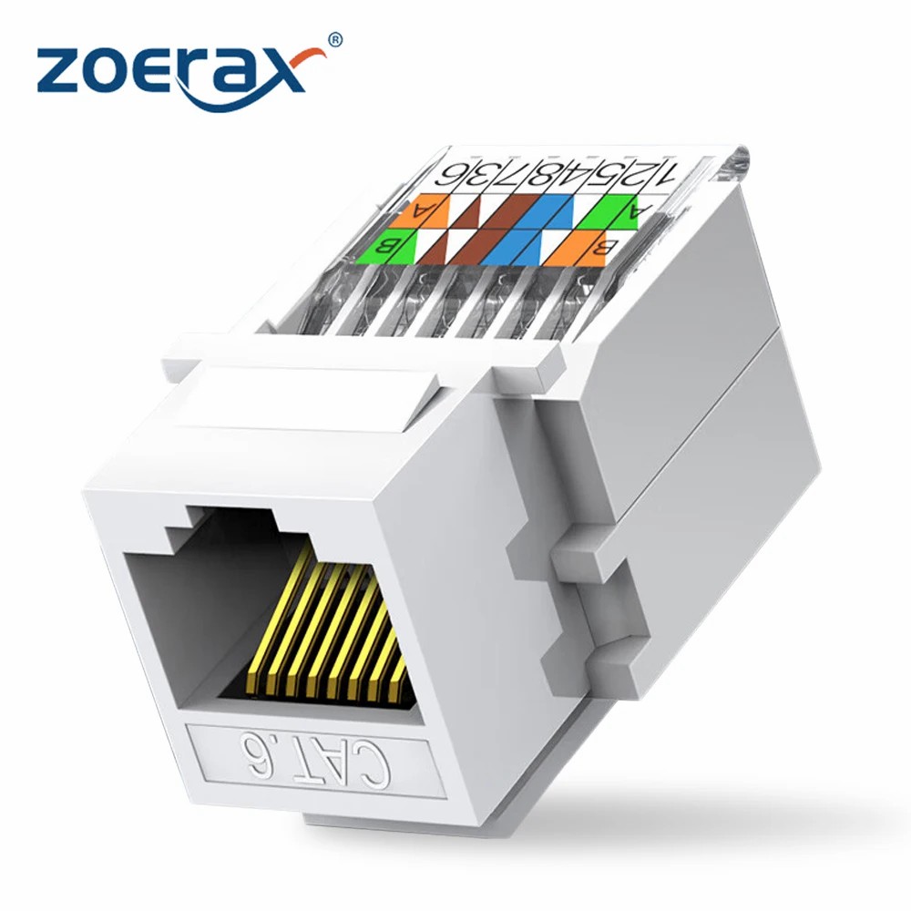 Patch Panel Cat6 - وحدة إيثرنت ZoeRax-Keystone ، شبكة جاك