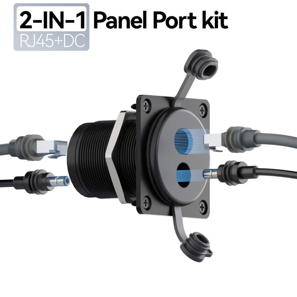 Patch Panel Cat6 - مقبس حائط مزدوج من الألومنيوم لـ
