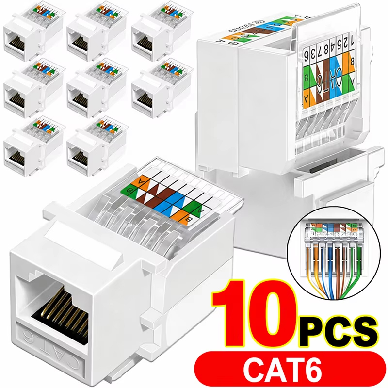 Patch Panel Cat6 - موصل كريستال CAT6 لكابلات الإيثرنت والإنترنت،