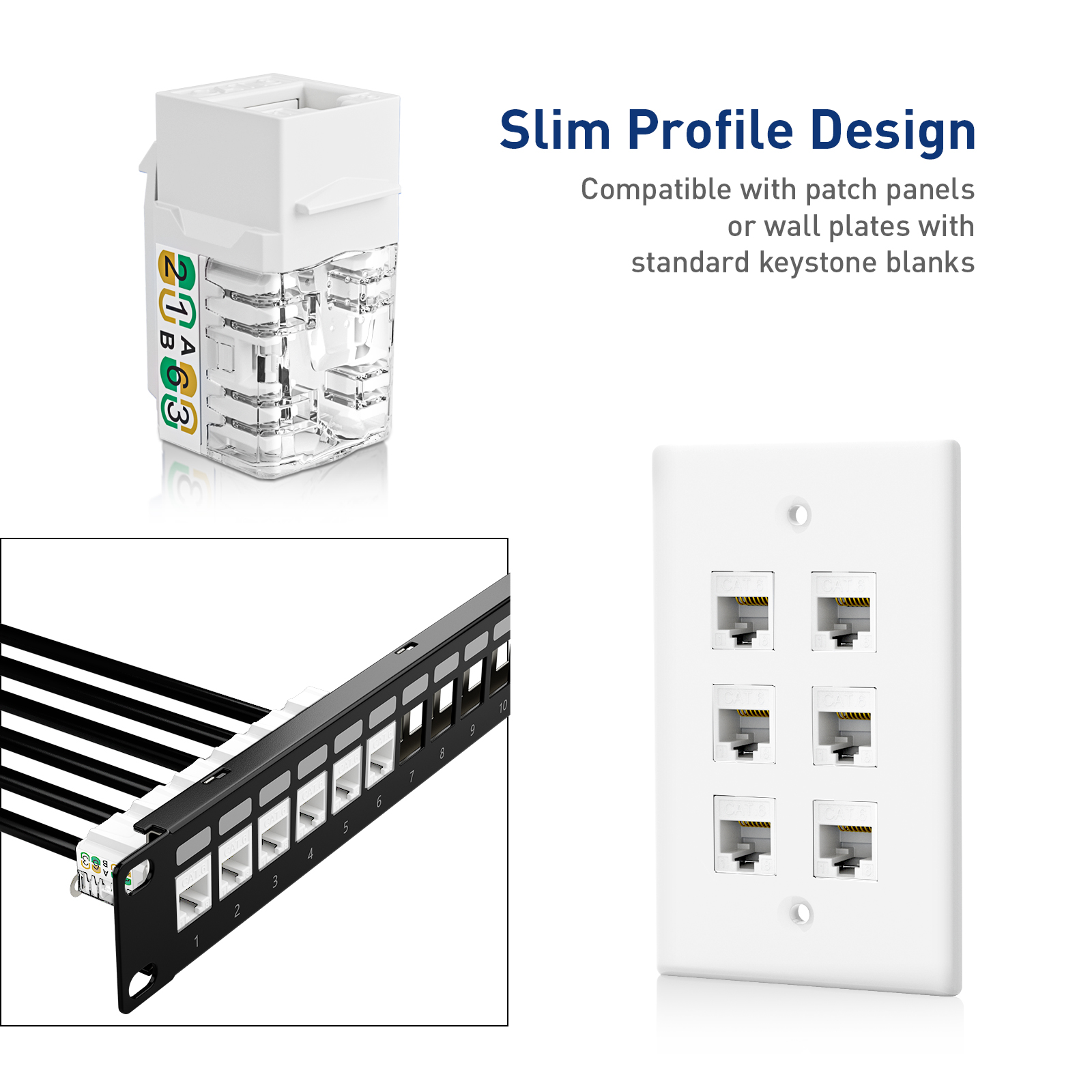 ZoeRax RJ45 Cat6/5e مقبس كيستو - مراجعة Patch Panel Cat6 وسعره