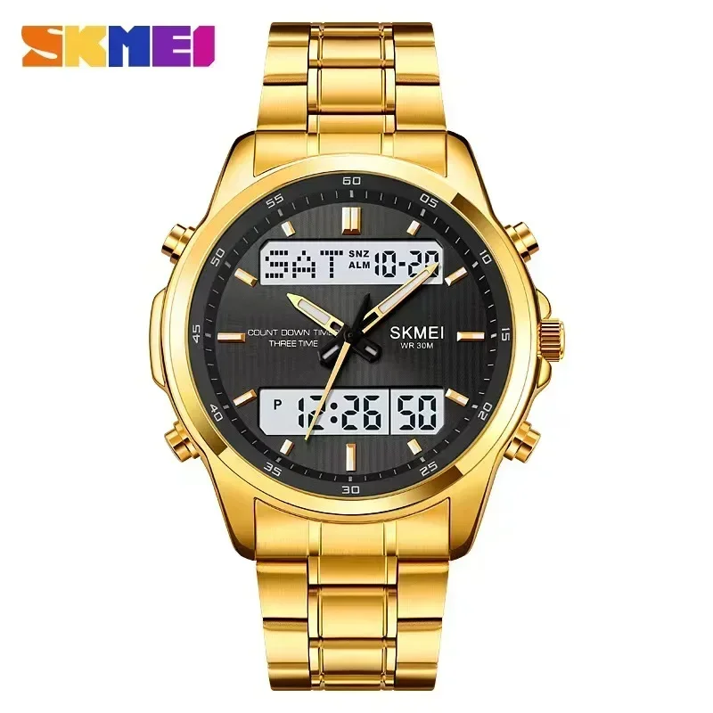 SKMEI 2049 رجل الضوء الخلفي ال - مراجعة Digital Timer Countdown وسعره