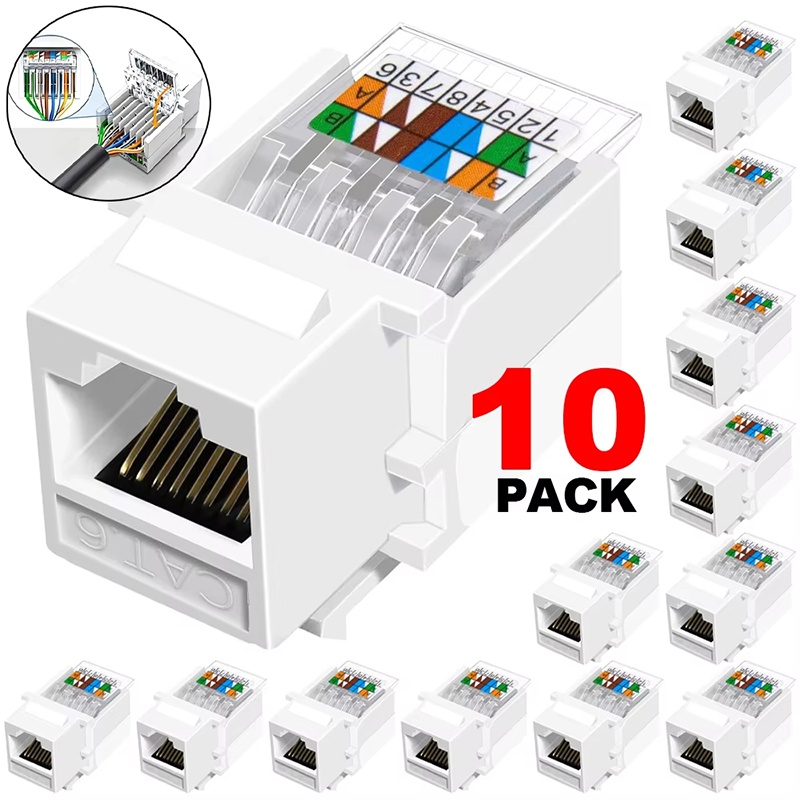 10 قطع وحدة شبكة Cat6 RJ45، مح - مراجعة Patch Panel Cat6 وسعره